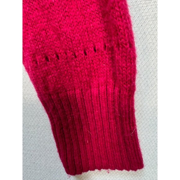American Eagle Outfitters Womens Knitted Pullover Sweater Size M Red Long Sleeve - Picture 5 of 12